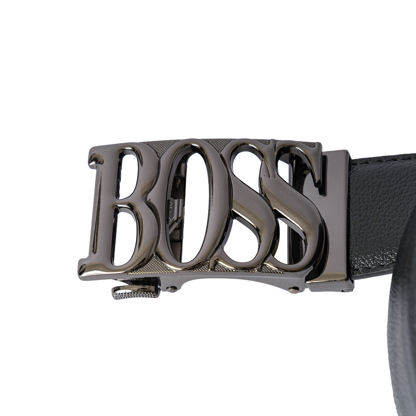 Men's Leather Boss Buckle Belt