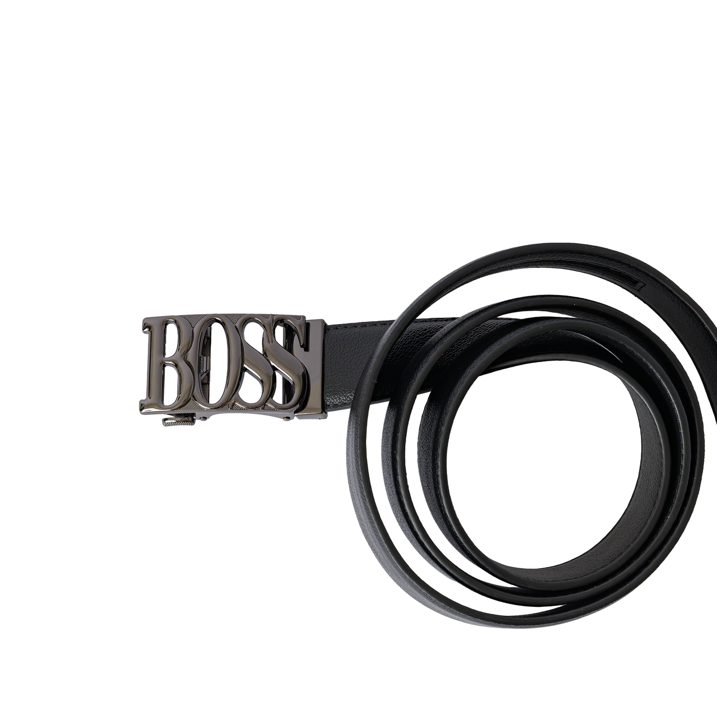 Men's Leather Boss Buckle Belt