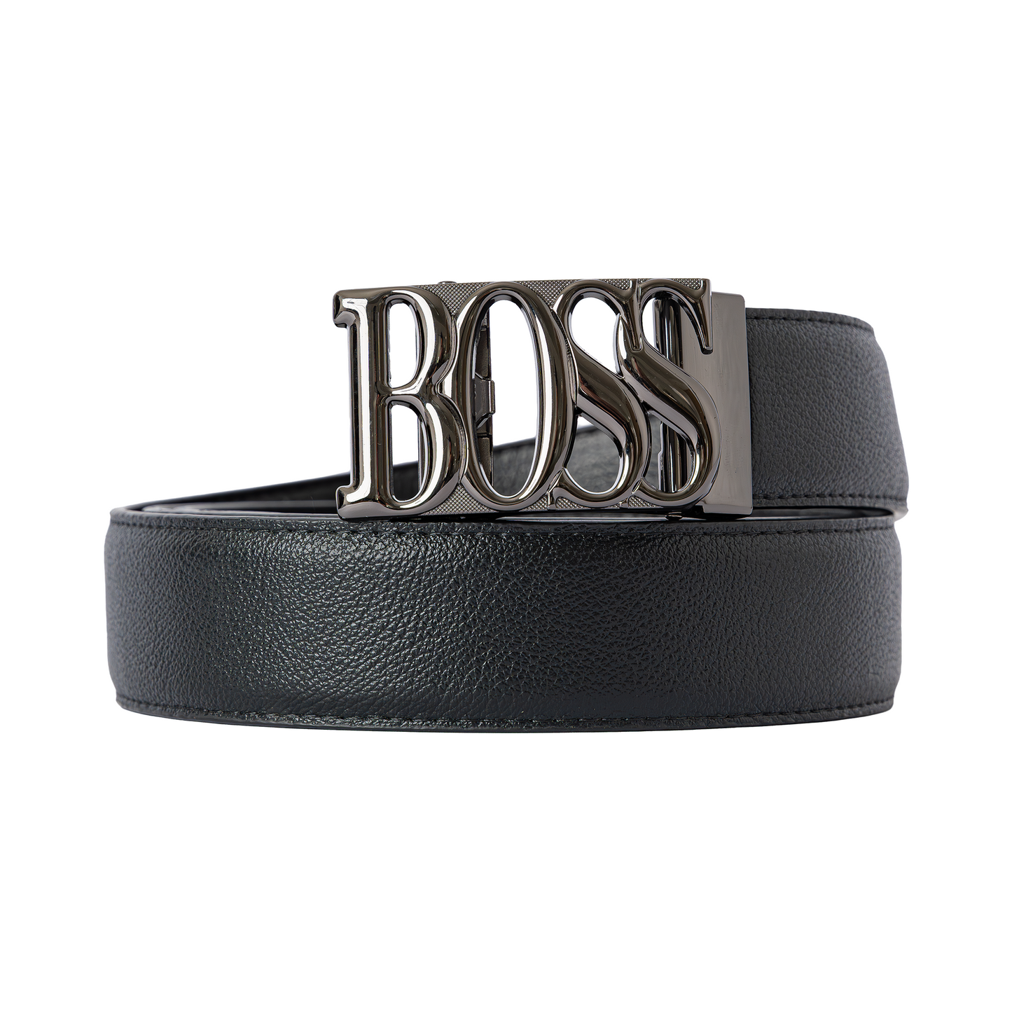 Men's Leather Boss Buckle Belt