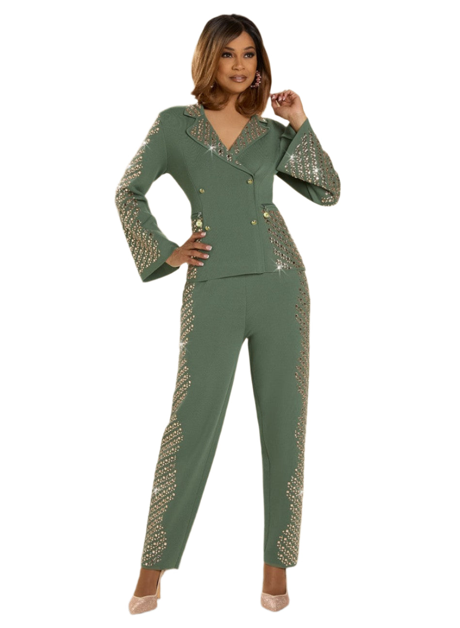 Donna Vinci Pant Suit Olive