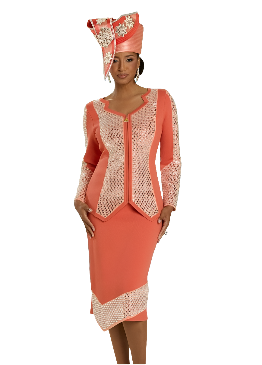 Donna Vinci Elegant Pumpkin/Peach 2pc