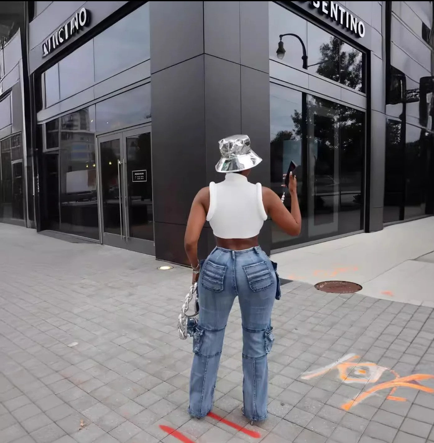 Streetwear Denim Cargo Pants