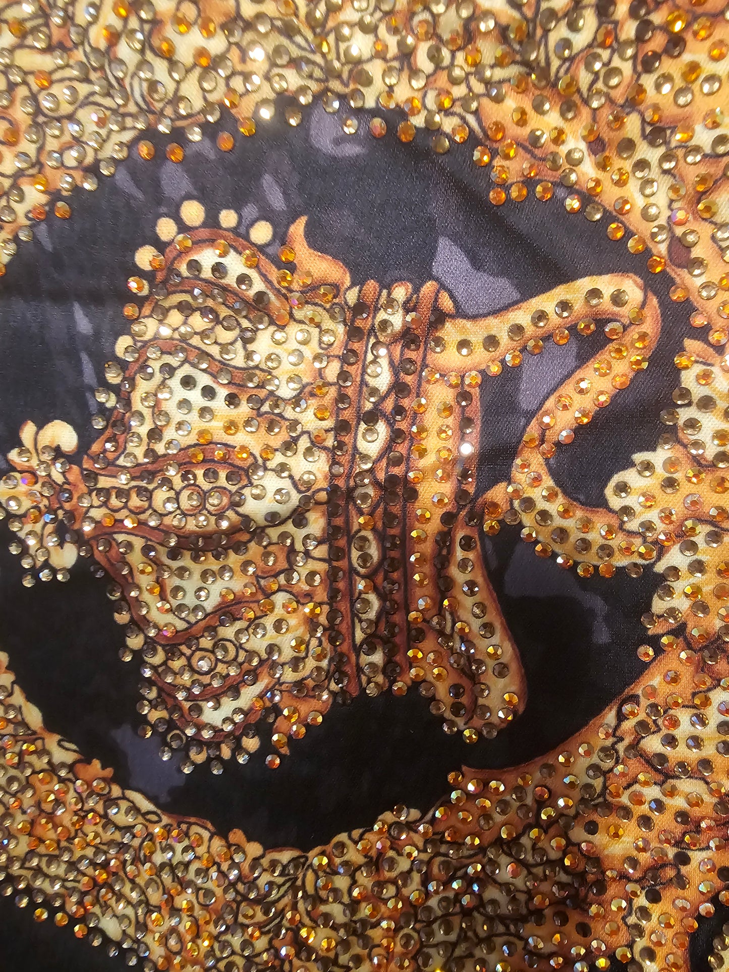 Barocco Silk Shirt with Black Diamonds