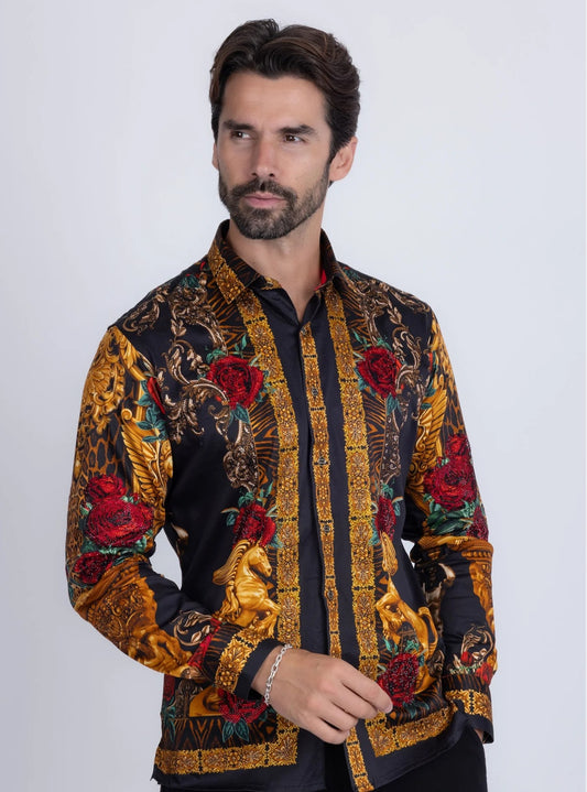 Radiant Sculpt Rhinestone Long Sleeve Shirt