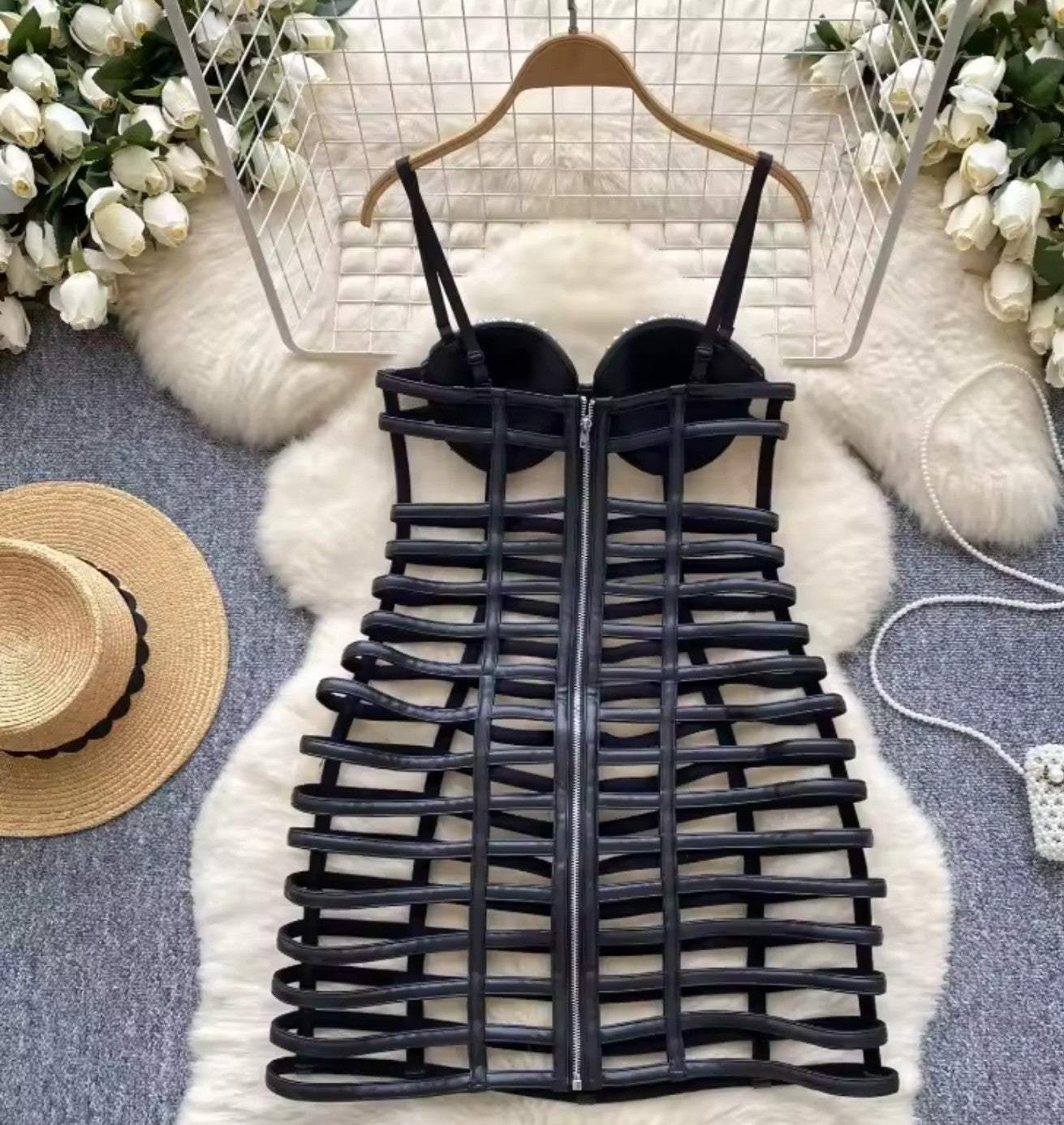 Bustier Hollow Out Dress