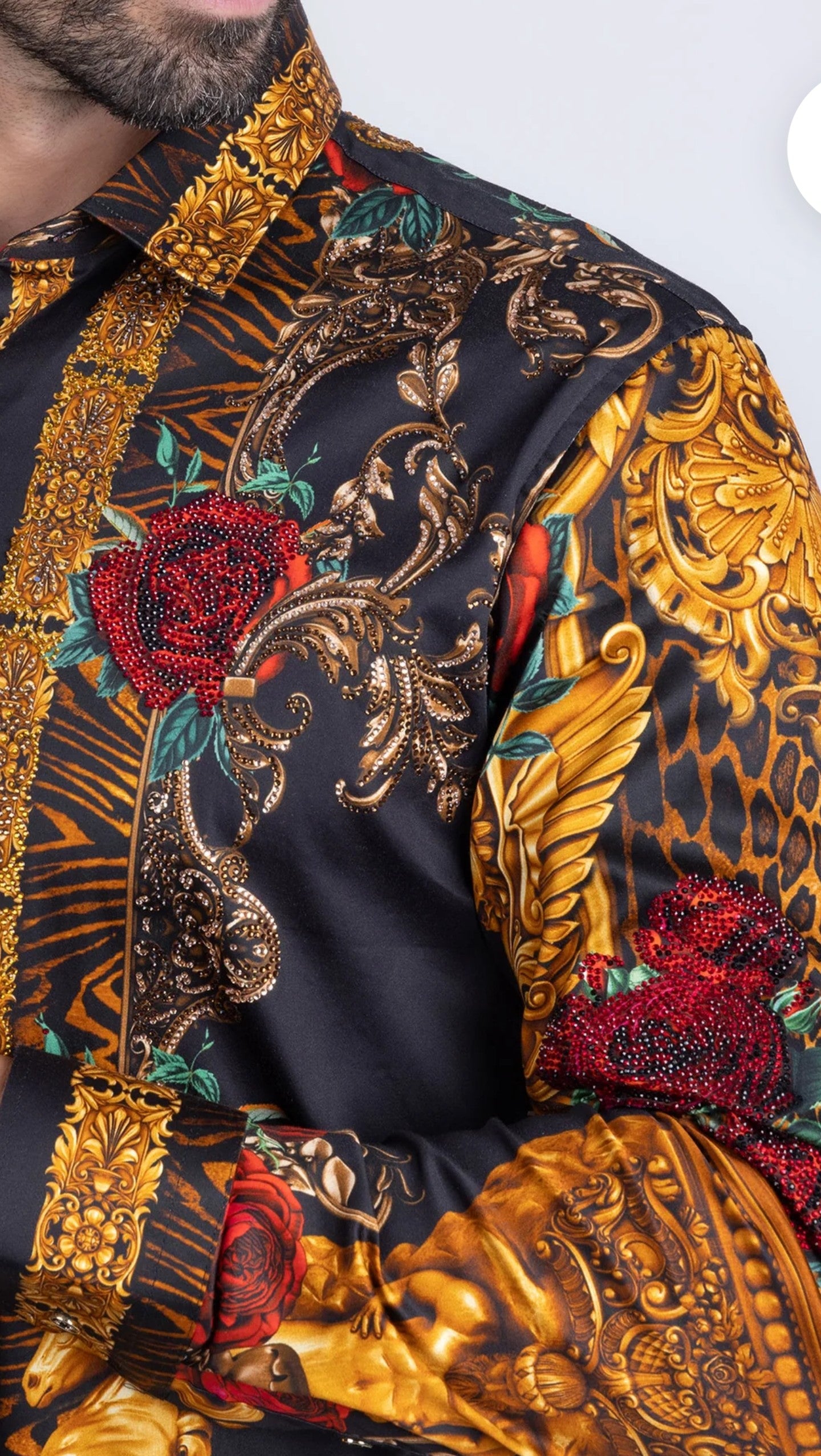 Radiant Sculpt Rhinestone Long Sleeve Shirt