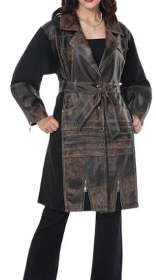 Faux Leather Coat