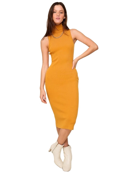 Bodycon Sweater Dress MD1388 Mustard