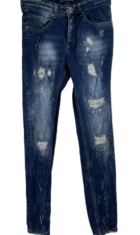 Slim Fit Distressed Jeans